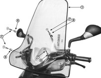 Vjetrobran V57 x Š60,5 cm, sa nosačima