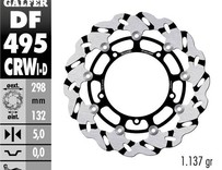 Wave disk, plivajući prednji sa kanalima 298-132-5, lijevi